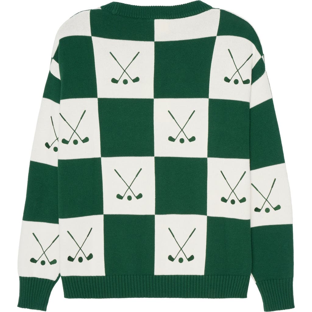 Ellsworth + Ivey Ellsworth + Ivey Riley Crewneck Sweater - Checkered Golf