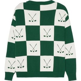 Ellsworth + Ivey Ellsworth + Ivey Riley Crewneck Sweater - Checkered Golf