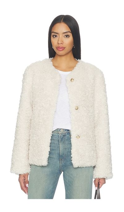 Elodie the Label Elodie the Label Frame Faux Fur Short Coat