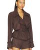 Elodie the Label Elodie the Label Marais Faux Suede Cropped Trench Coat - 2