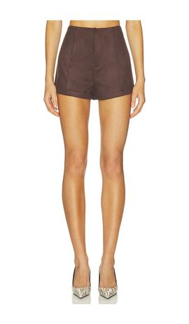 Elodie the Label Elodie the Label Marais Faux Suede Shorts