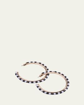 Elsie Frieda Anguilla Hoop Earrings with Heishi Beads