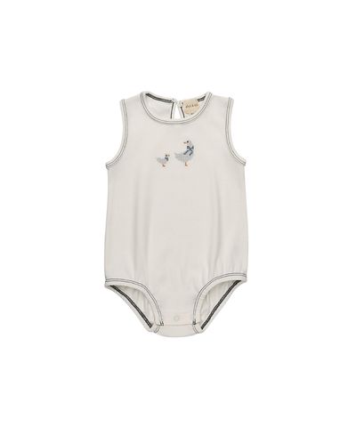 Ely's & Co. Ely's & Co. Boy's Cross Stitch Duckling Collection Romper