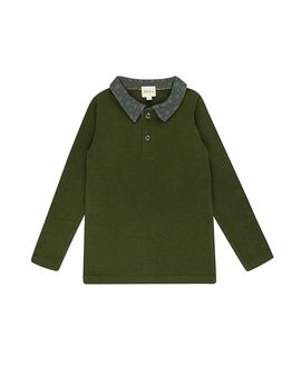 Ely's & Co. Ely's & Co. Boys' Velour Plaid Bear Collection Polo
