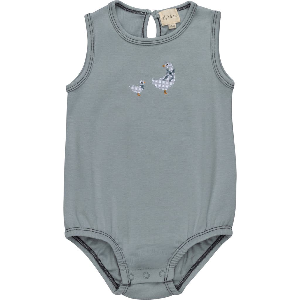 Ely's & Co. Ely's & Co. Cross Stitch Duckling Collection - Romper for Boys(Baby)