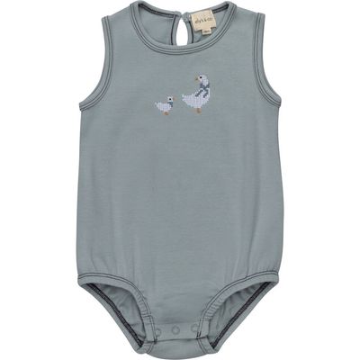 Ely's & Co. Ely's & Co. Cross Stitch Duckling Collection - Romper for Boys(Baby)