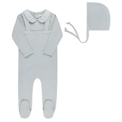 Ely's & Co. Ely's & Co. Embroidered Collar Collection - Bodysuit + Overalls + Bonnet