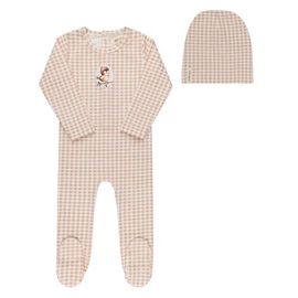 Ely's & Co. Ely's & Co. Gingham Owl Collection -  Footie + Beanie