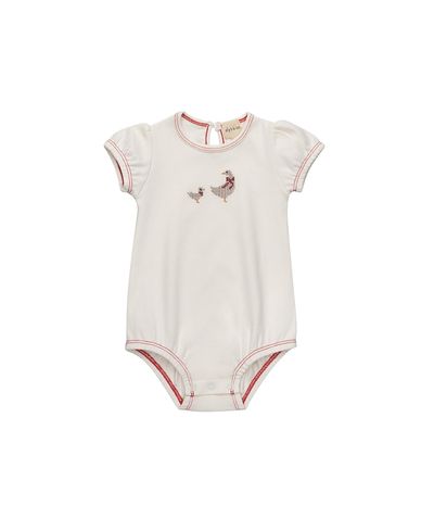 Ely's & Co. Ely's & Co. Girls' Cross Stitch Duckling Collection Romper