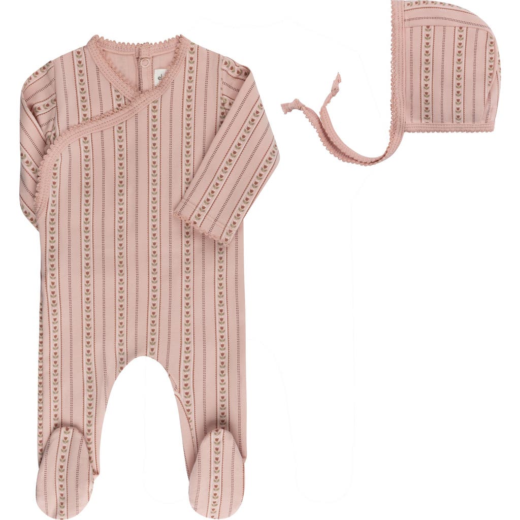 Ely's & Co. Ely's & Co. Linear Tulip Collection - Footie + Bonnet