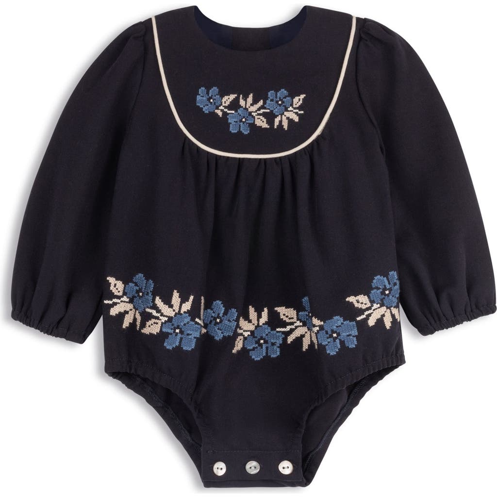 Ely's & Co. Ely's & Co. Looms Stitch Embroidered Wool Collection  Romper