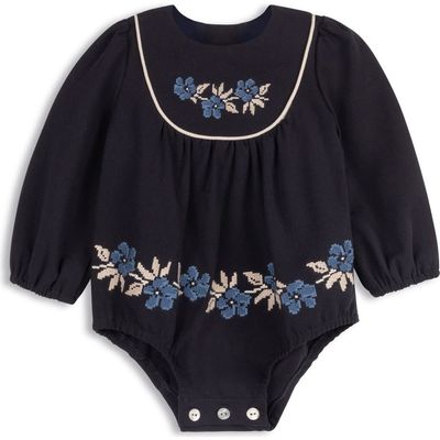 Ely's & Co. Ely's & Co. Looms Stitch Embroidered Wool Collection  Romper