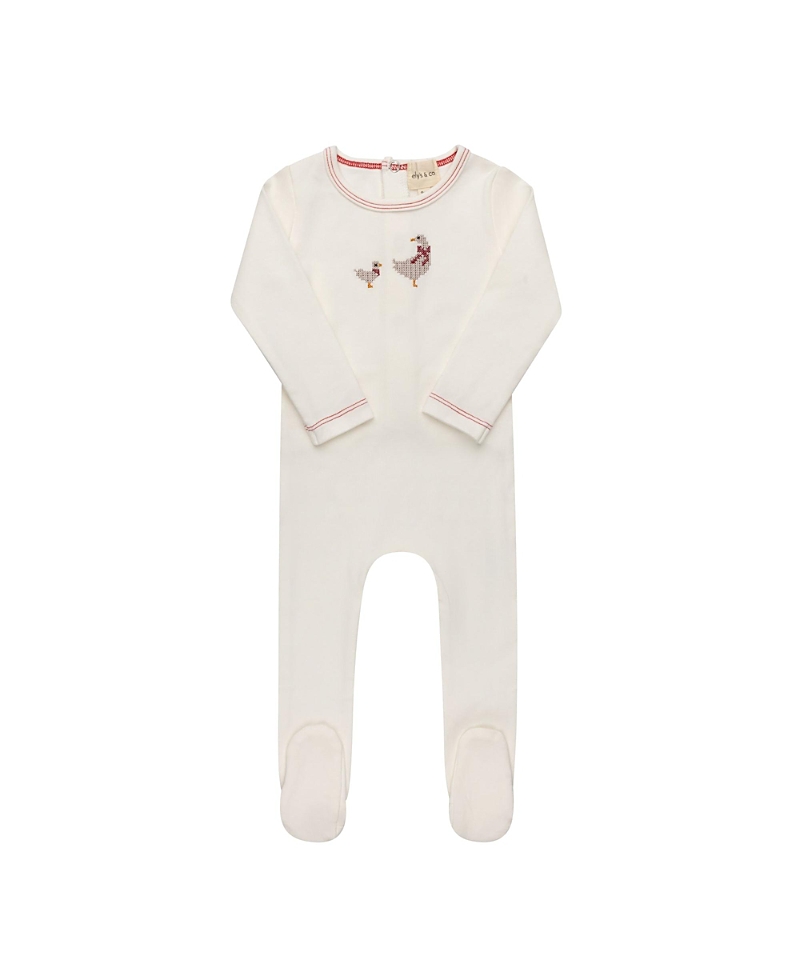 Ely's & Co. Ely's & Co. Unisex Cross Stitch Duckling Collection Footie