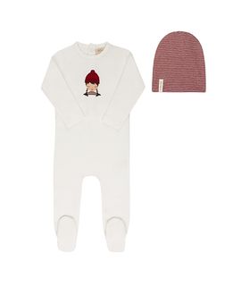 Ely's & Co. Ely's & Co. Unisex French Terry Autumn Kids Collection Footie and Beanie