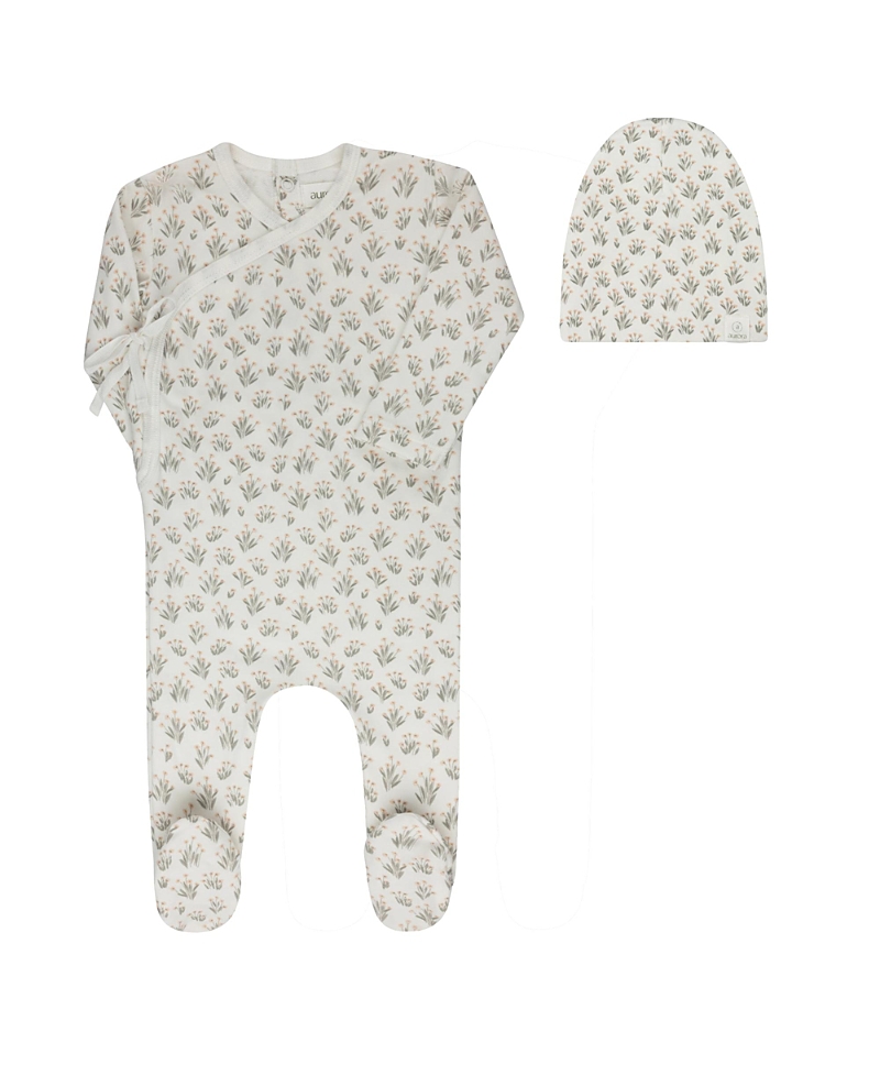 Ely's & Co. Ely's & Co. Unisex French Terry Blooms Collection Footie + Beanie
