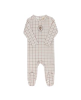 Ely's & Co. Ely's & Co. Unisex Modal French Terry Plaid Sheep Collection Footie