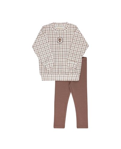 Ely's & Co. Ely's & Co. Unisex Modal French Terry Plaid Sheep Collection Lounge Set