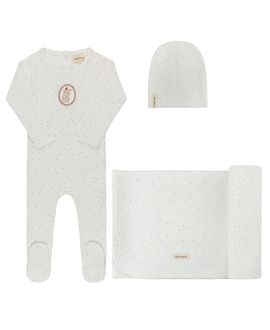 Ely's & Co. Ely's & Co. Unisex Speckled Bunny Collection Layette Set