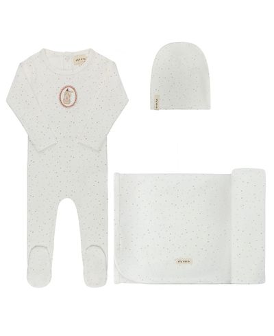 Ely's & Co. Ely's & Co. Unisex Speckled Bunny Collection Layette Set