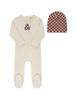 Ely's & Co. Ely's & Co. Unisex Velour Plaid Bear Collection Footie + Beanie - 1