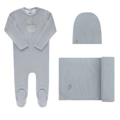 Ely's & Co. Ely's & Co. Velour Pocket Full of Flowers Collection - Take Me Home Set