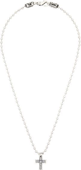Emanuele Bicocchi Emanuele Bicocchi Beaded Chain Notre-Dame Cross Necklace