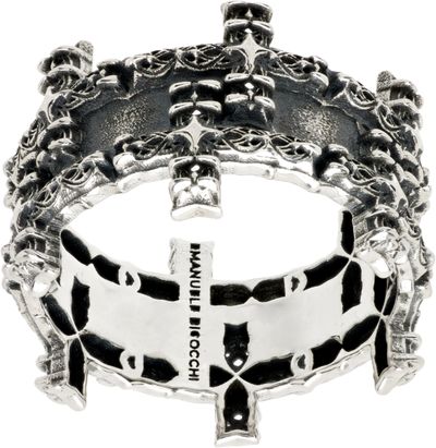 Emanuele Bicocchi Emanuele Bicocchi Notre-Dame Cross Double Band Ring