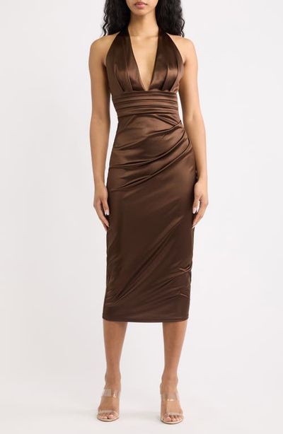 Emerald Sundae Emerald Sundae Satine Halter Midi Dress