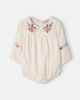 Emile et Ida Emile et Ida Baby floral embroidered cotton romper - 1