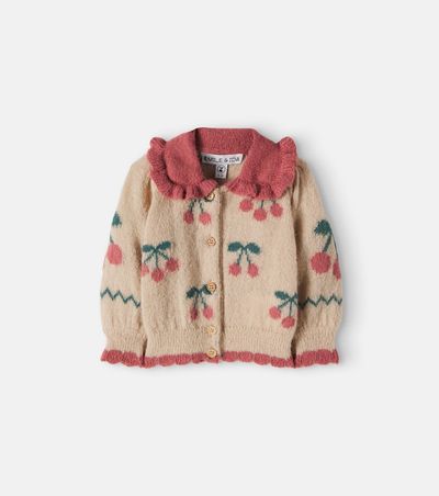 Emile et Ida Emile et Ida Baby intarsia ruffled cardigan