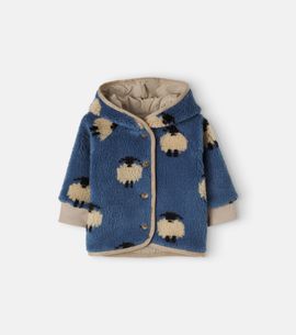 Emile et Ida Emile et Ida Baby printed teddy coat