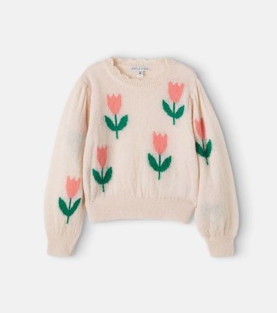 Emile et Ida Emile et Ida Floral intarsia sweater