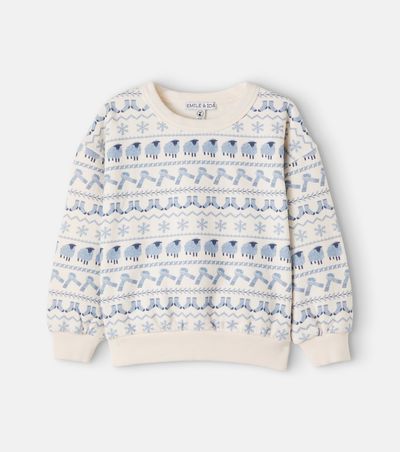 Emile et Ida Emile et Ida Printed cotton fleece sweatshirt