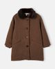 Emile et Ida Emile et Ida Teddy-trimmed wool-blend coat - 1