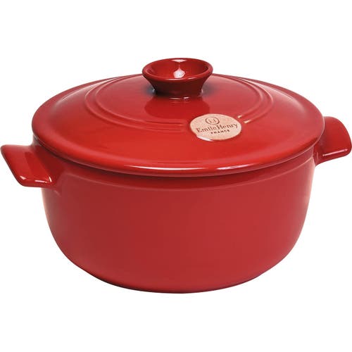Emile Henry Emile Henry Flame Round Stewpot Dutch Oven, 4.2 Quart