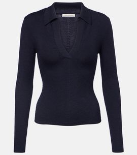 Emilia Wickstead Emilia Wickstead Austin ribbed-knit wool polo sweater