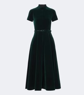 Emilia Wickstead Emilia Wickstead Camilla belted cotton velvet midi dress