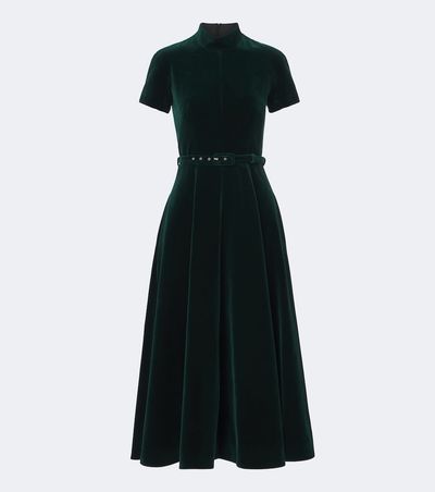 Emilia Wickstead Emilia Wickstead Camilla belted cotton velvet midi dress