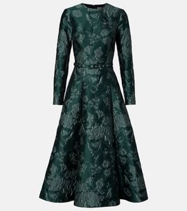 emilia wickstead green cape dress Emilia Wickstead Green Cape-Effect Dress - Meghan Markle Dresses
