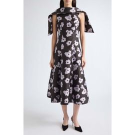 Emilia Wickstead Emilia Wickstead Cyralisse Cape Sleeve Dress
