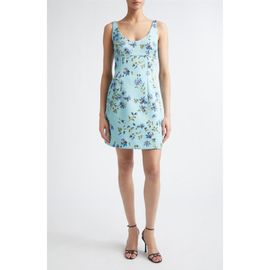 Emilia Wickstead Emilia Wickstead Einna Blue Magnolia Taffeta Faille Minidress