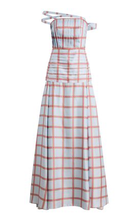 Emilia Wickstead Emilia Wickstead Estella Grid Wool Maxi Dress