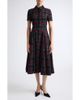 Emilia Wickstead Emilia Wickstead Jody Flocked Plaid Print Midi Dress - 1
