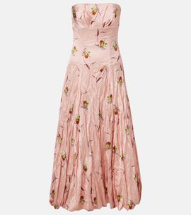 Emilia Wickstead Emilia Wickstead Kaia floral satin bustier dress