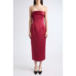 Emilia Wickstead Emilia Wickstead Keeley Strapless Satin Cocktail Dress