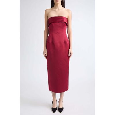 Emilia Wickstead Emilia Wickstead Keeley Strapless Satin Cocktail Dress