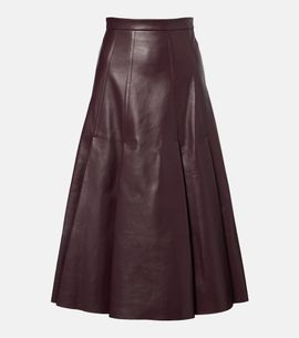 Emilia Wickstead Emilia Wickstead Kensie high-rise leather midi skirt