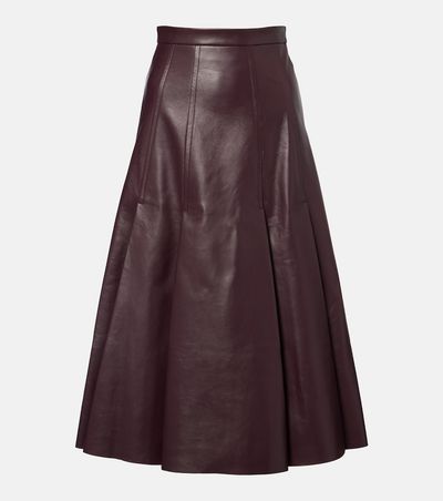 Emilia Wickstead Emilia Wickstead Kensie high-rise leather midi skirt