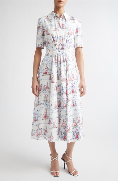 Emilia Wickstead Emilia Wickstead Khloe Print Silk Midi Shirtdress