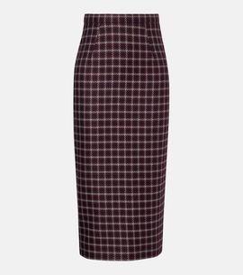 Emilia Wickstead Emilia Wickstead Lorelei houndstooth genzianella pencil skirt